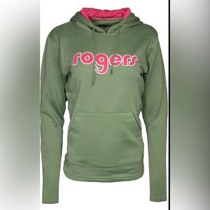 Green Hoodie with Pink 'Rogers' Logo size WXL
